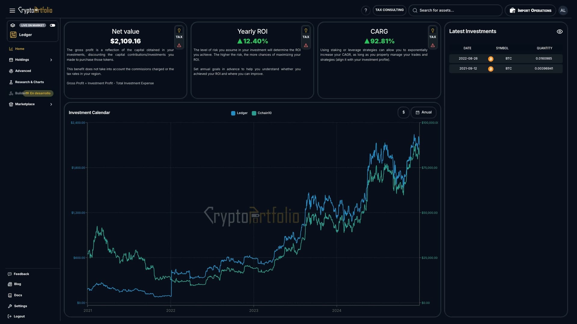 Crypto Portfolio Dashboard